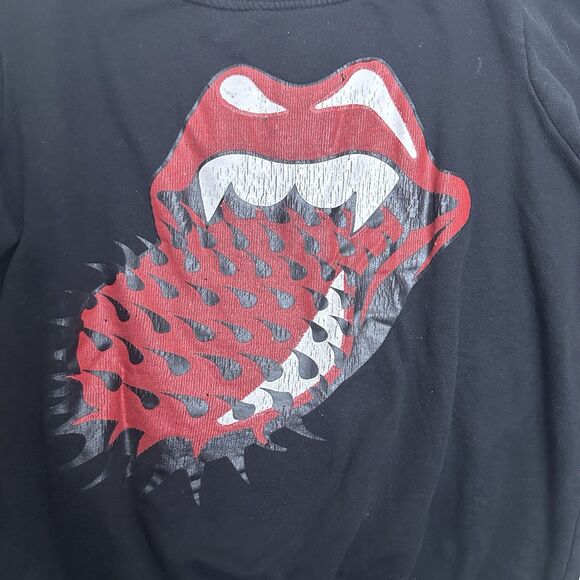 Rolling Stones Sweatshirt Tongue Graphic Black Crewneck Size S Pre-Owned 2009 - Picture 3 of 11